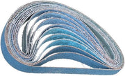Set di cinghie abrasive metalliche - Sfregiatore per strumenti elettrici - Pacchetto da 10 pezzi 80 Grits Blu.