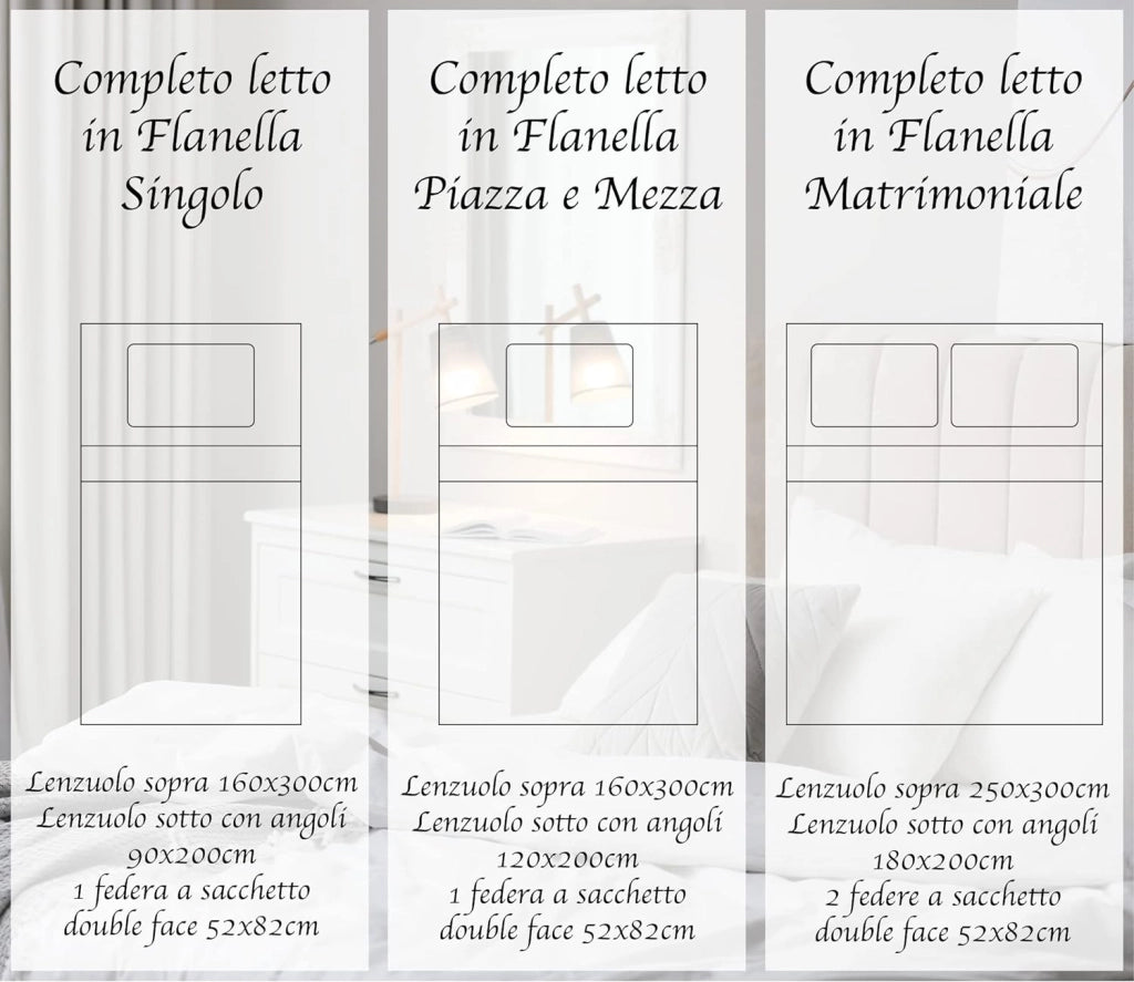 Completo Letto in Flanella Calda e Morbida Anti Pilling - Set Flanellato 3 Misure parure con Federe - Chalet Rosso - 1 Piazza e mezza