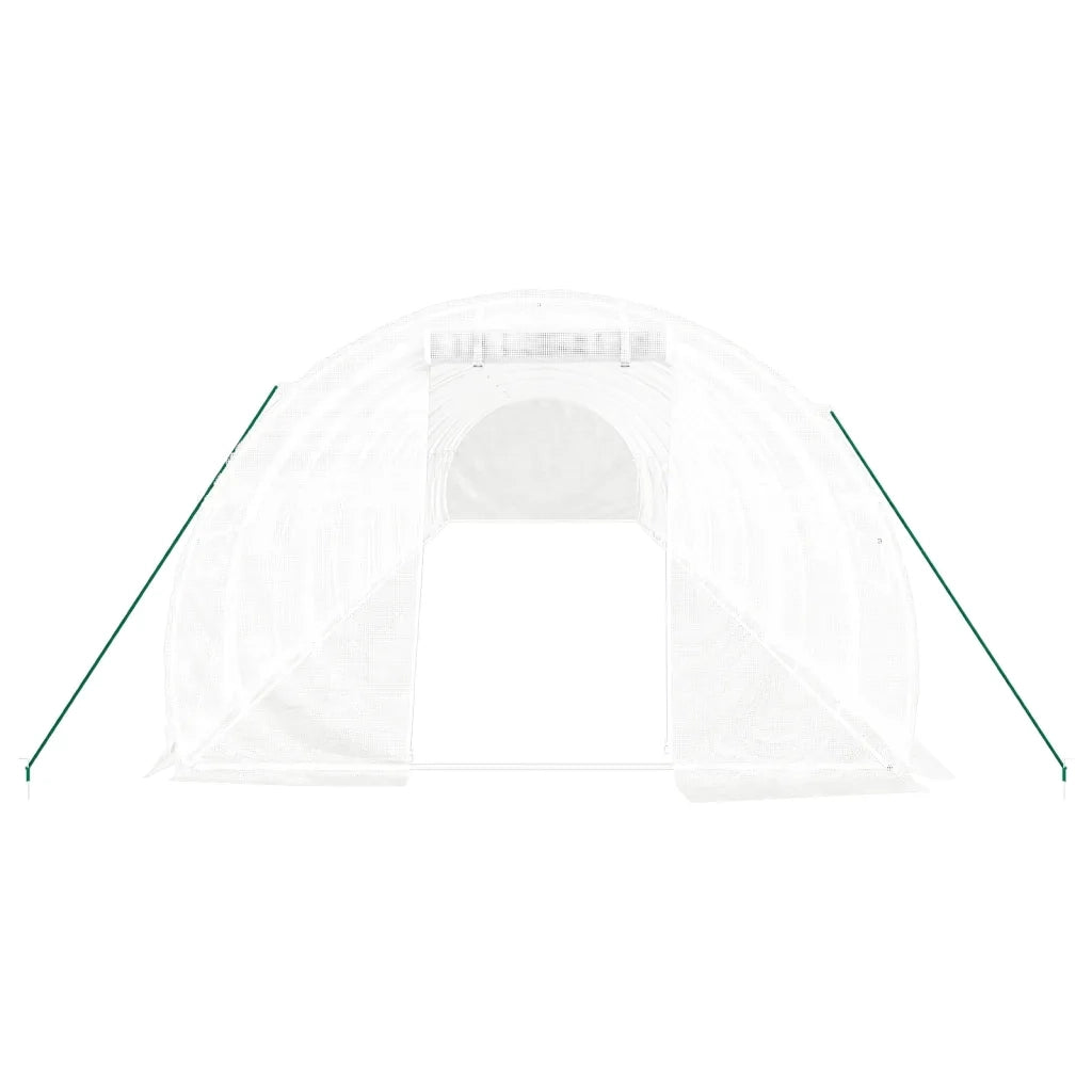 Serra con Telaio in Acciaio Bianco 42 m² 14x3x2 m 3188055