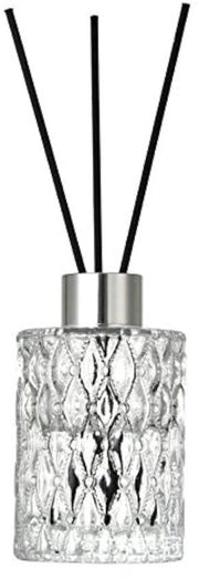Diffusore per Aromaterapia - Contenitore in Vetro - 150 ml - DIY Vaso di Rimpiazzo - Olii Essenziali - Boccia in Argento - Solido e Duraturo - Stuzzicadenti per Profumi