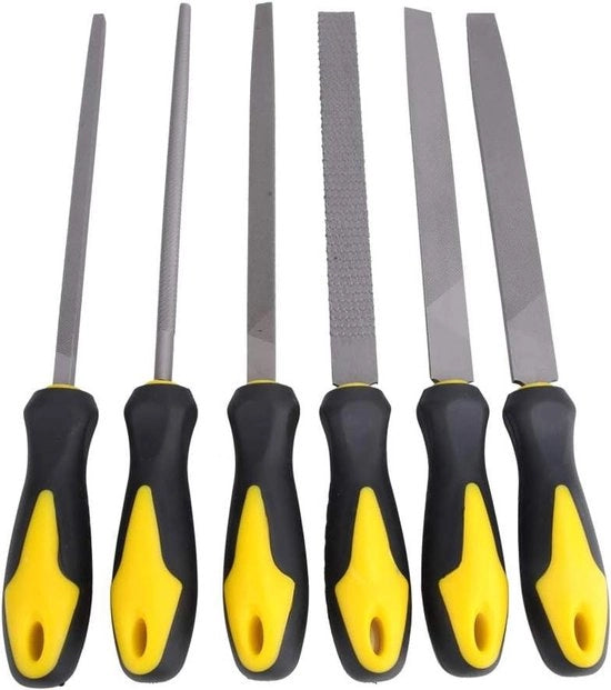 Set di seghe da 6 pezzi - 20 cm - Seghe in legno - Seghe per officina - Piano, triangolare, semicircolare, circolare, quadrato - Falegnami, appassionati di DIY.