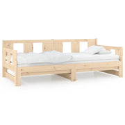 Letto singolo | Letto per adulti | Dormeuse Estraibile in Legno Massello di Pino 2x(90x190) cm