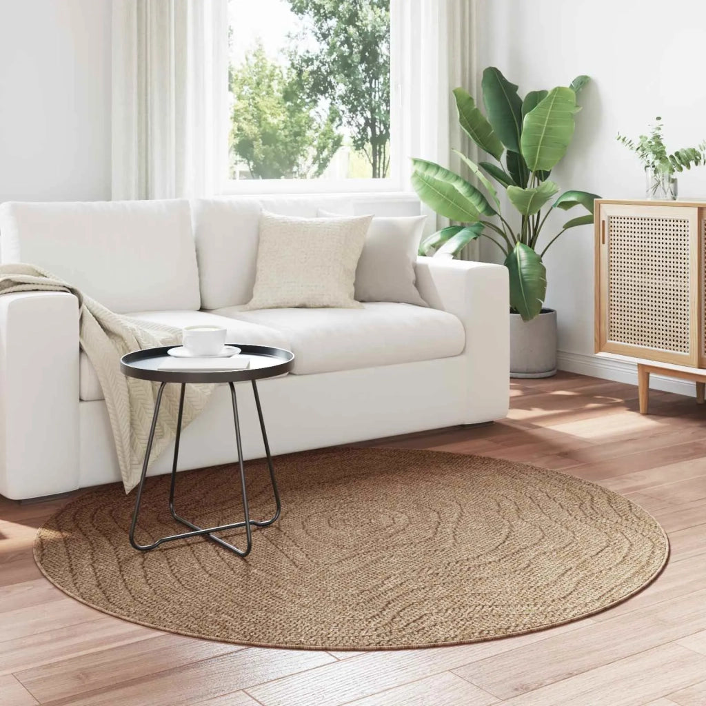 Tappeti per area Moiré Rotondo AGIRA Naturale Ø 200 CM