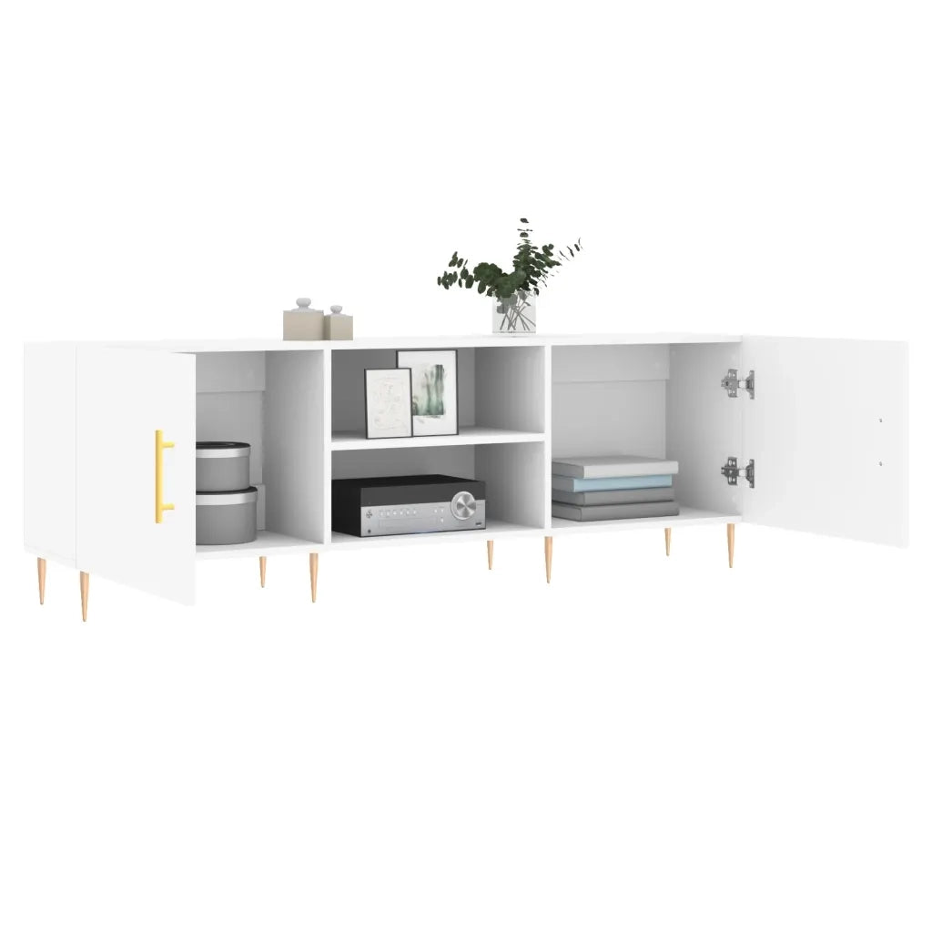 Mobile Porta TV Bianco 150x30x50 cm in Legno Multistrato 829084