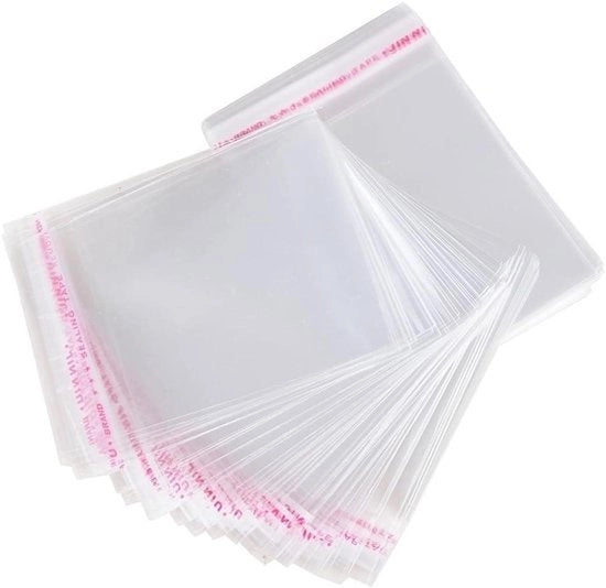 Zaketti Transparanti 7 x 10 cm - 200 pezzi per Regali di Cortesia e Gioielli con Adesivi