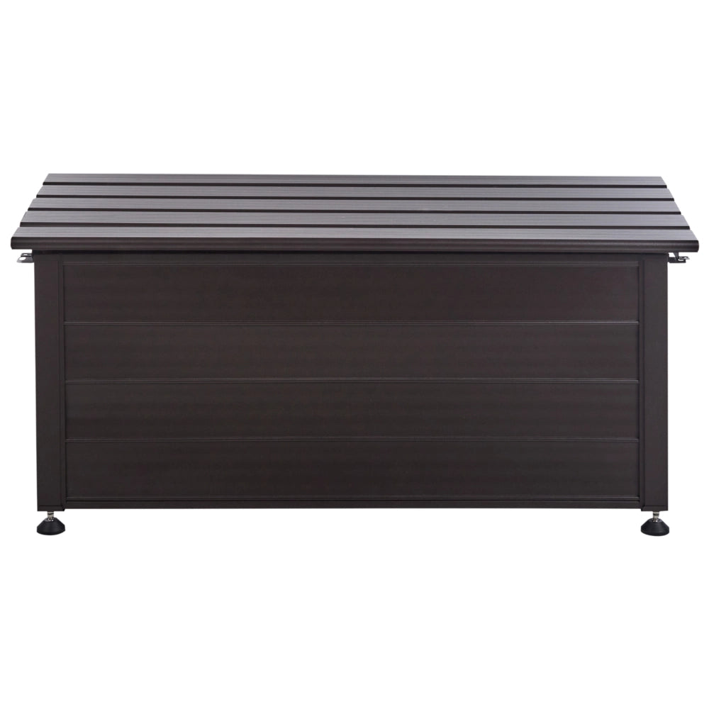 Mobile portaoggetti da giardino in alluminio marrone scuro 113x50 cm Mobili da giardino