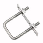 U-bouti quadrati in acciaio inossidabile - M8 x 30 x 60 mm - 2 pezzi - Ideali per tubi e attacchi