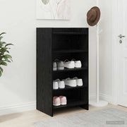 Mobile per scarpe con archiviazione Rovere Nero 48 x 36 x 92 cm 8011340