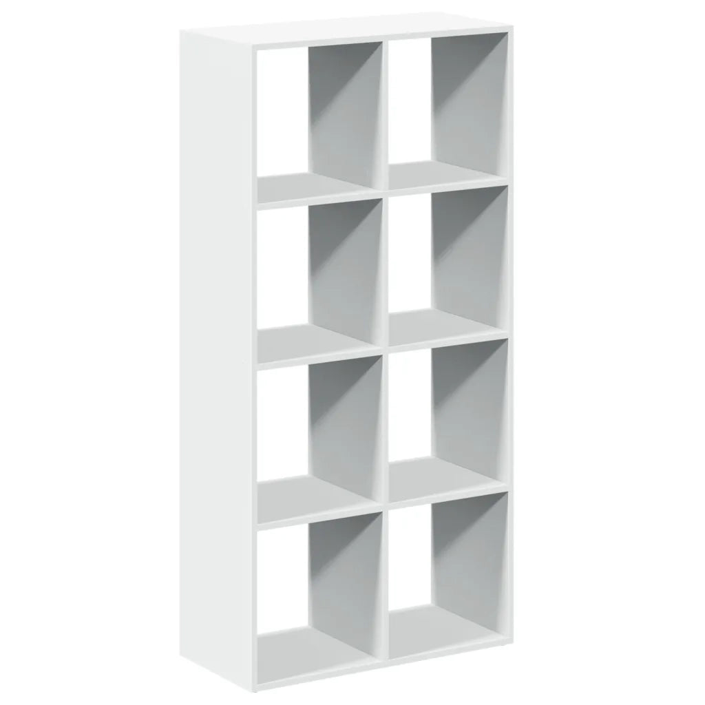 Libreria Divisoria-Scaffale per Libri-Mobile di Stoccaggio bianca 69,5x29x137,5 cm in legno ingegnerizzato