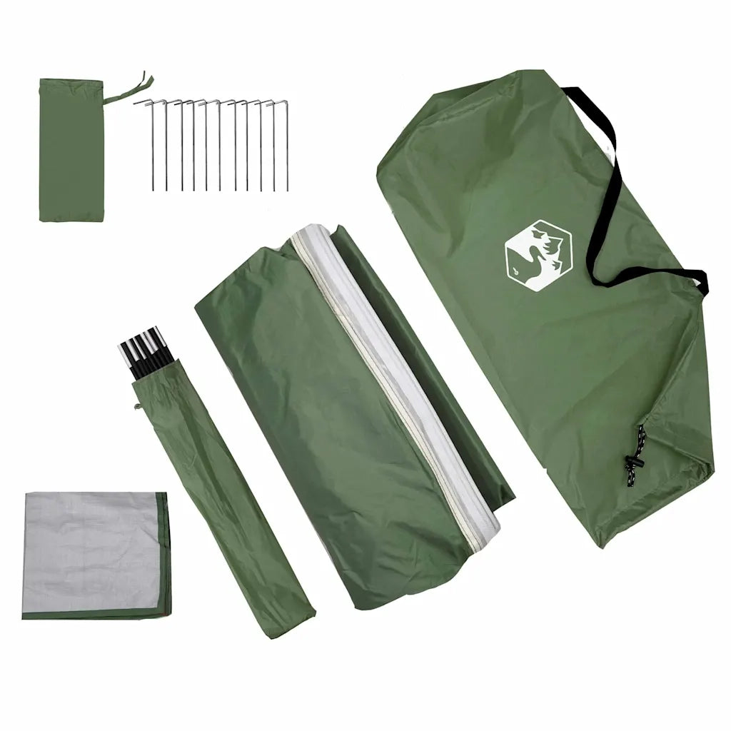 vidaXL Tenda con tetto Altro Verde e Nero 194 x 180 x 210 cm
