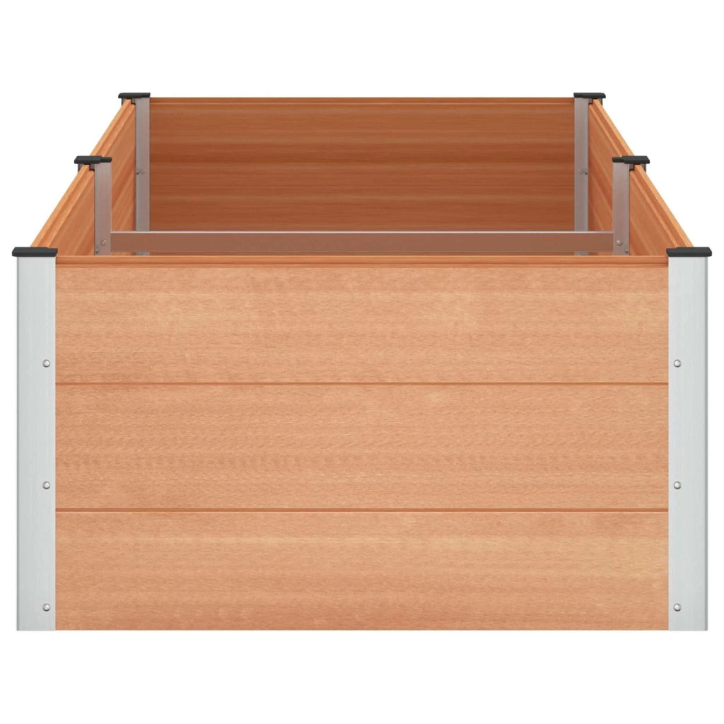 Fioriere | Cassetta per fiori | Letto rialzato da giardino Marrone 250 x 100 x 54 cm