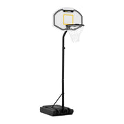Canestro da basket autoportante tabellone per bambini e adulti accessorio per interni/esterni da 190 a 260 cm 14_0002623