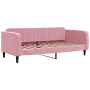 Letto singolo | Letto per adulti | Letto da Giorno Rosa 100x200 cm in Velluto