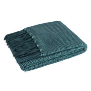 Coperta a quadri blu-verde con frange 130x170cm ANEVIK