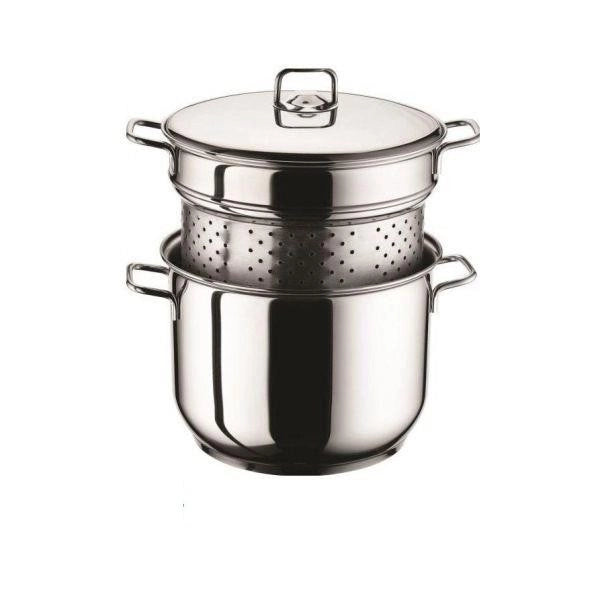 Pentola Bollipasta Cuicipasta Pastarella in Acciaio Inox Vittoria 24 cm