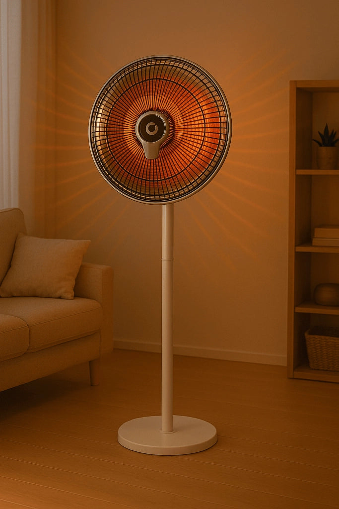 STUFA A PARABOLA IN FIBRA DI CARBONIO CON PIANTANA 1000W