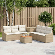 Set di divani 8 pz Beige e Bianco Crema 3448234
