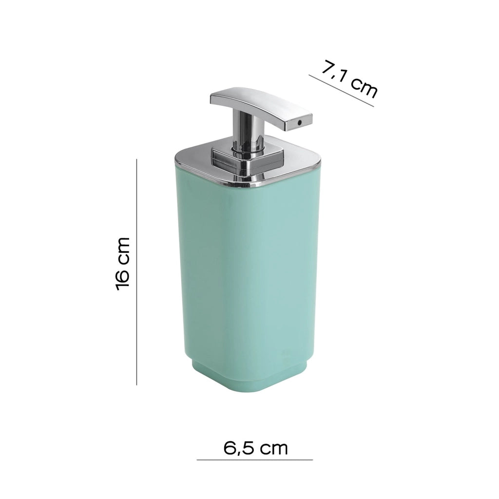 Dosasapone con erogatore in plastica d'appoggio in plastica riciclata 6382 Gedy serie SEVENTY Acquamarina