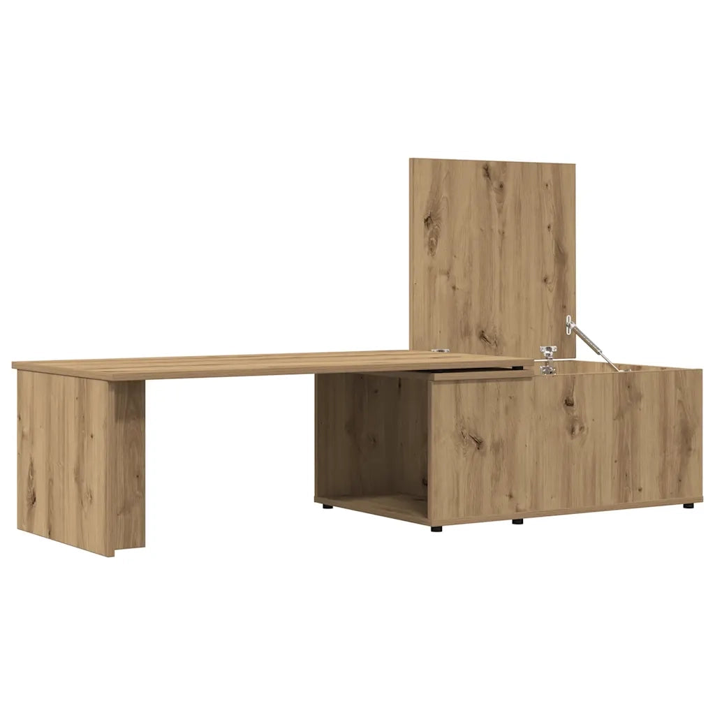 Tavolino da Salotto Rovere Artigianale 150x50x35 cm Truciolato 855981