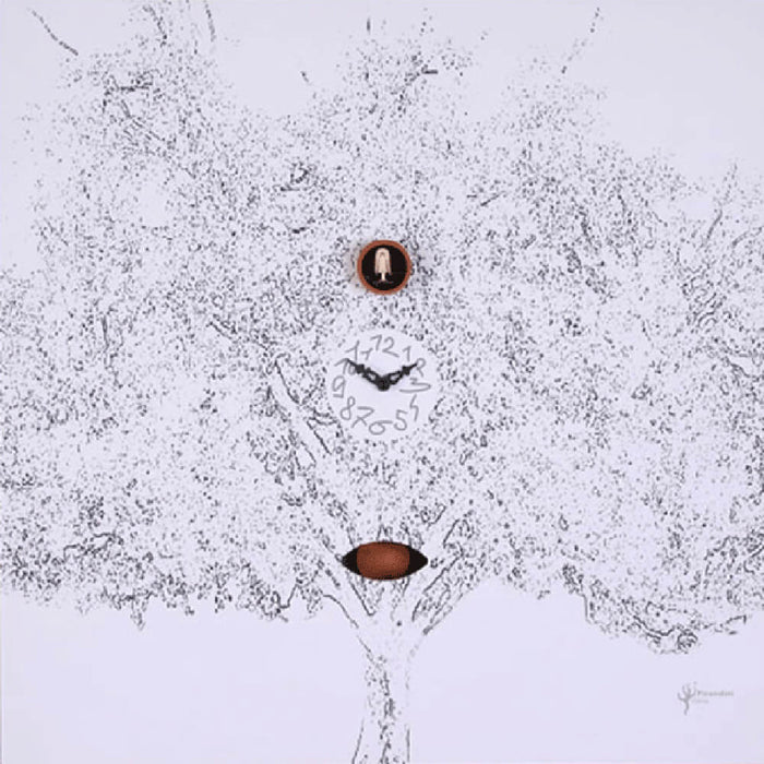 Orologio a Cucù da Parete 60X60X11Cm Pirondini Italia Albero Nero