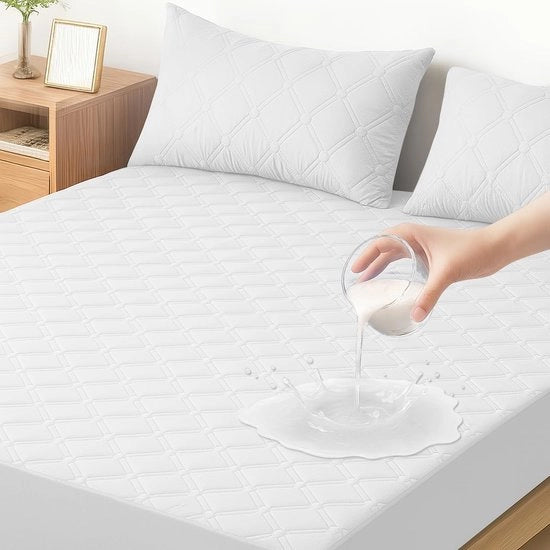 Matrasbeschermer acqua resistente - ipoallergenico - profondo fino a 30 cm - lavabile in macchina - duraturo - soffice e respirante - calzamano per materasso