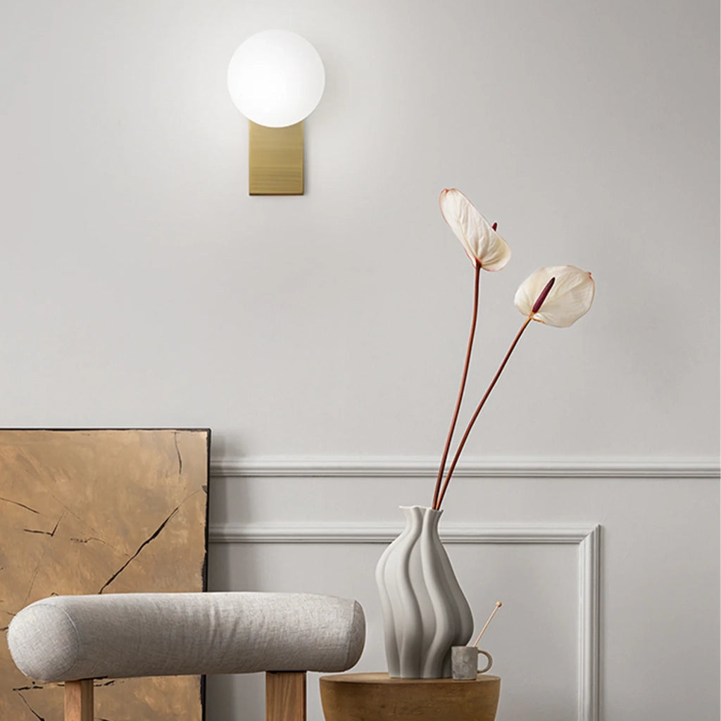 Applique Moderna Talia Alluminio Ottone Led 8W 3000K Ip44