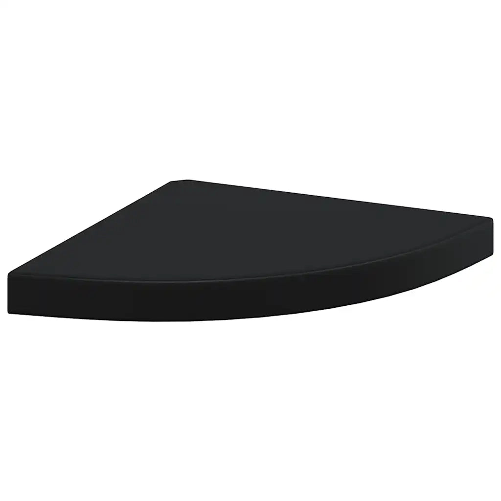Scaffali Angolari a Parete 2 pz Neri 35x35x3,8 cm MDF