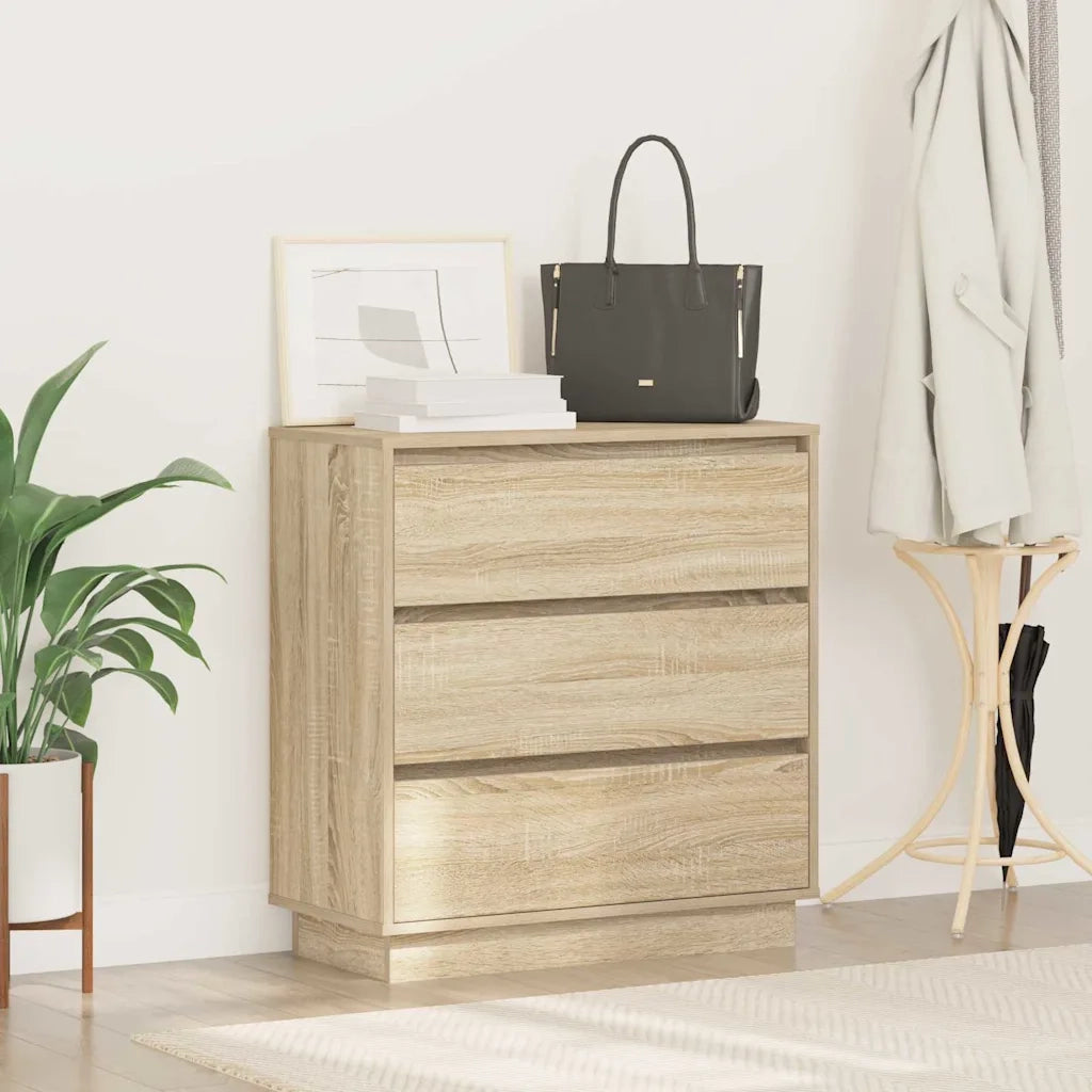 Comodino | Armadio da Notte | Mobiletto da notte con cassetto Rovere Sonoma 71 x 34,5 x 75 cm