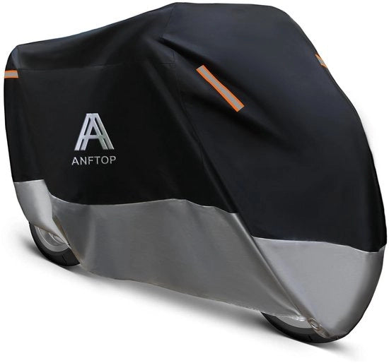 Motorhoes Bicicletta Esterno Invernale Impermeabile 210D Tessuto Spesso Copertura Motocicletta Garage Copertura Bicicletta/Scooter Dimensione 250x105x125CM