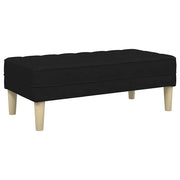 panchina con cuscino Nero 113 x 57 x 39 cm Tessuto CFW5722673