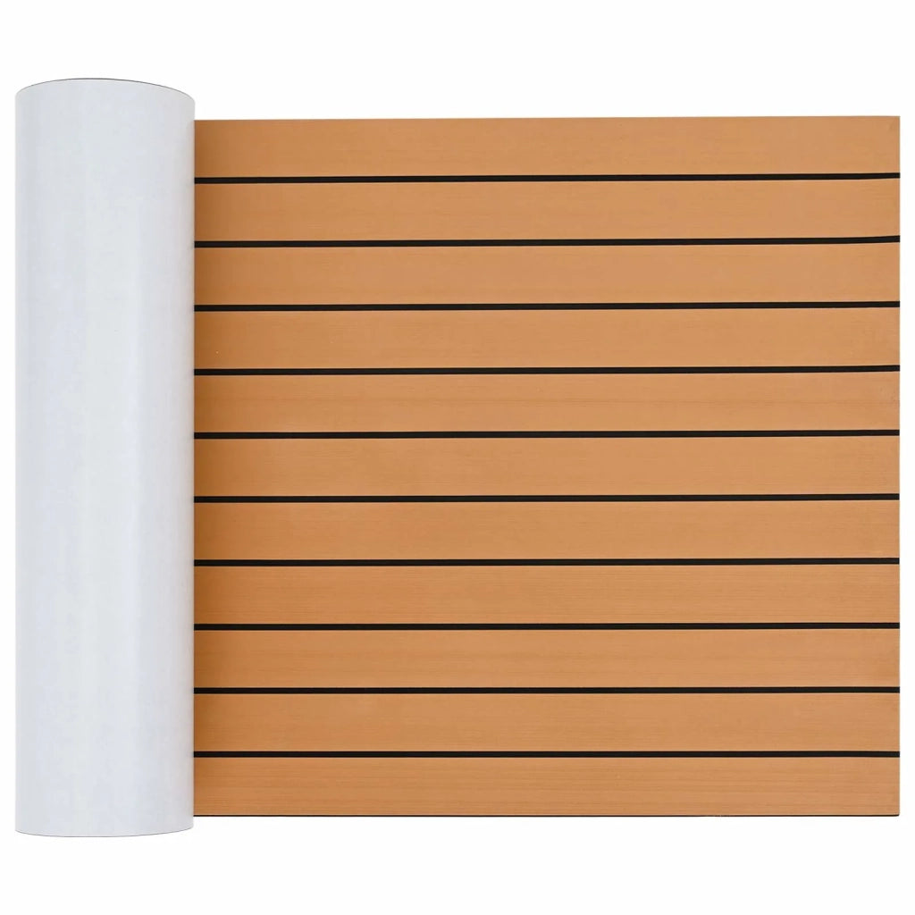 Tappetino per Barche Rigato Marrone e Nero 240 x 60 cm EVA CFW2683867