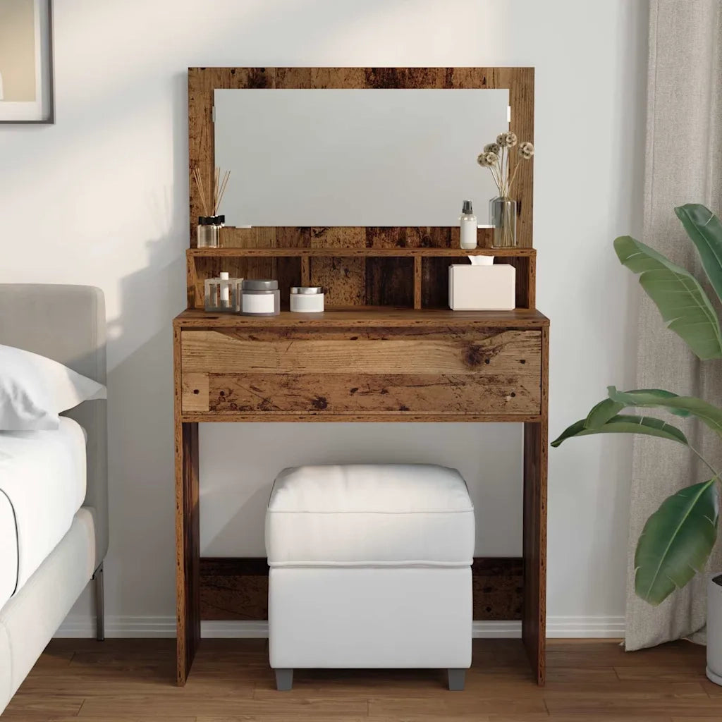 Tavoli da Trucco per Camera da Letto con cassetto Legno vecchio