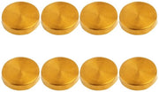 Viti a specchio 30mm - 8 pezzi - Laccati in oro - Acciaio inossidabile - Fissaggio decorativo - Duraturo e facile da installare
