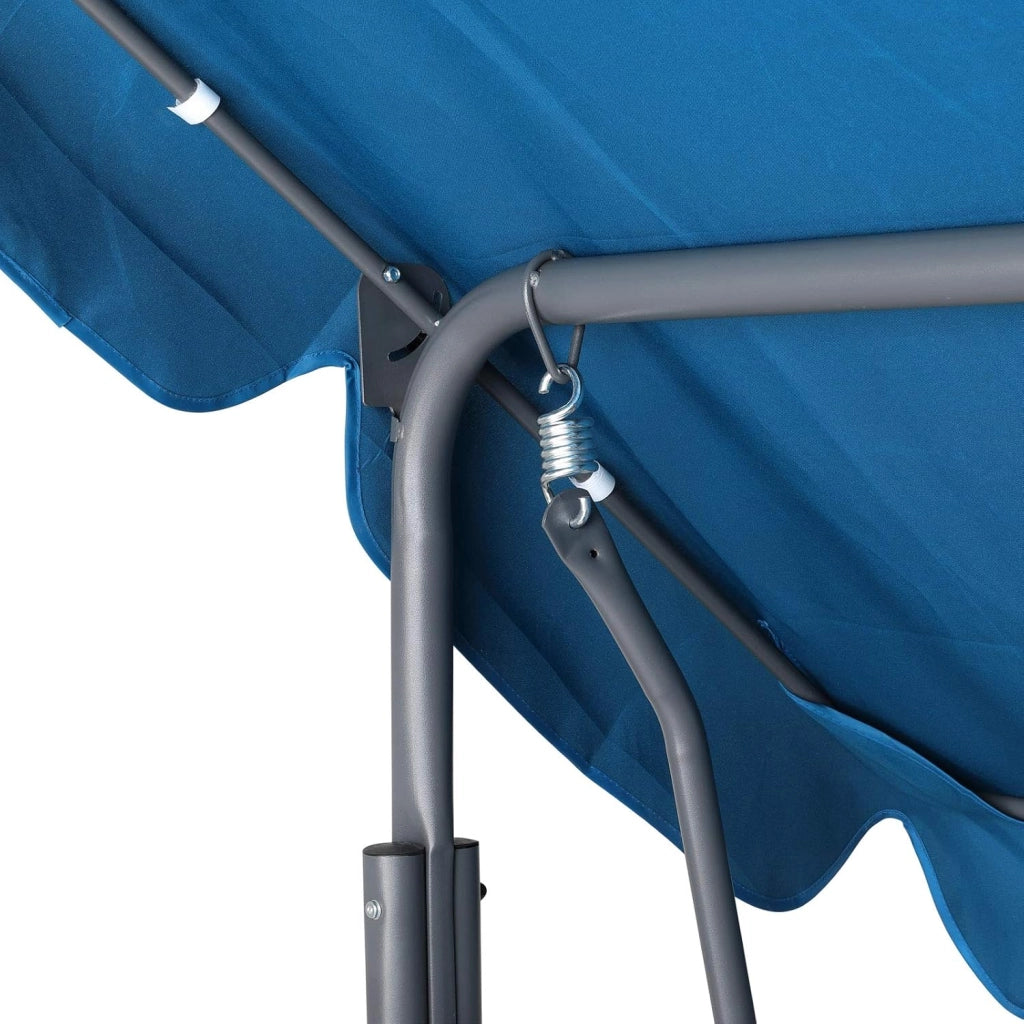 Dondolo Altalena da Giardino Hollywood 140x112x150cm 2 posti con Tettuccio Parasole Imbottito per Esterno