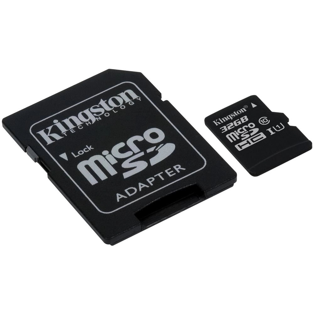 Scheda di memoria 32 GB KINGSTON Velocità UHS-I di Classe 10 con Adattore SD