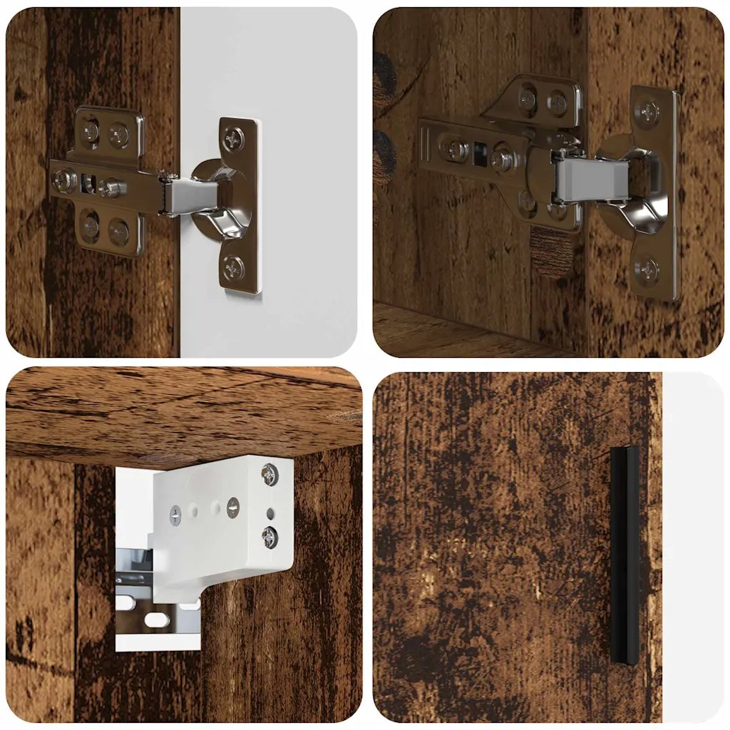 vidaXL Set di mobili per il bagno 4 pcs Legno vecchio 30 x 35 x 192 cm