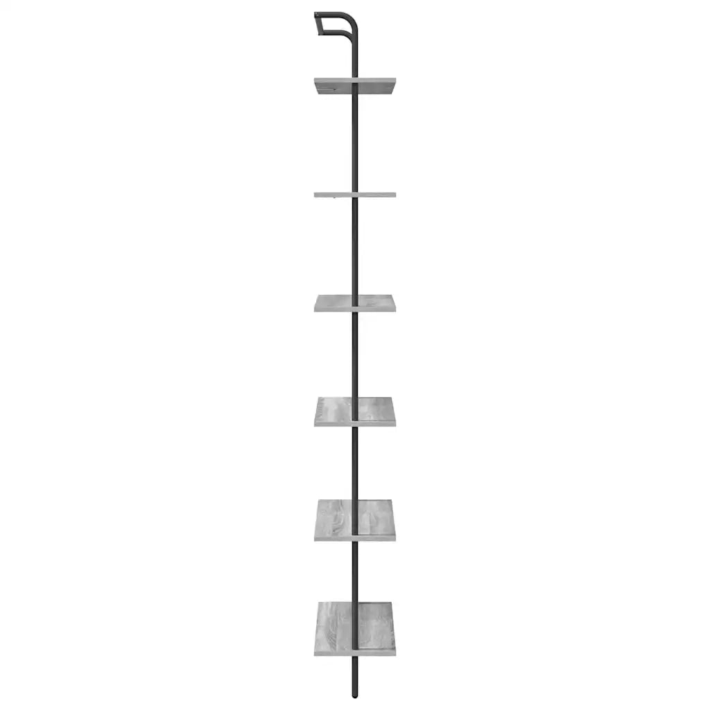 Libreria-Scaffale per Libri-Mobile di Stoccaggio Grigio Sonoma 60 x 24 x 203 cm Legno multistrato