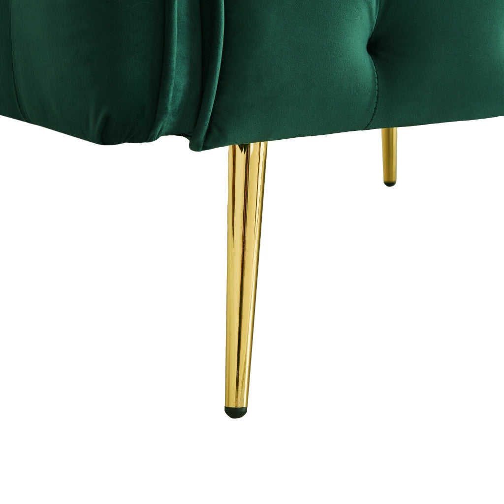 DIVANO LETTO 2 POSTI 215x81,5 cm Verde in velluto