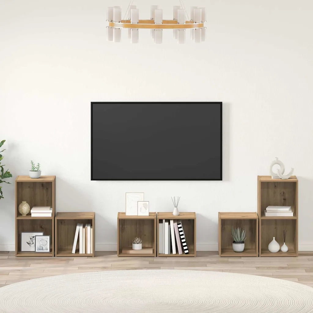 Set mobile TV 6 pcs Rovere artigianale Legno multistrato 3393164