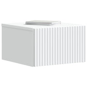 Set di 2 Comodini | Armadio da Notte | Mobiletto da notte a muro Bianco 33 x 34,5 x 20 cm