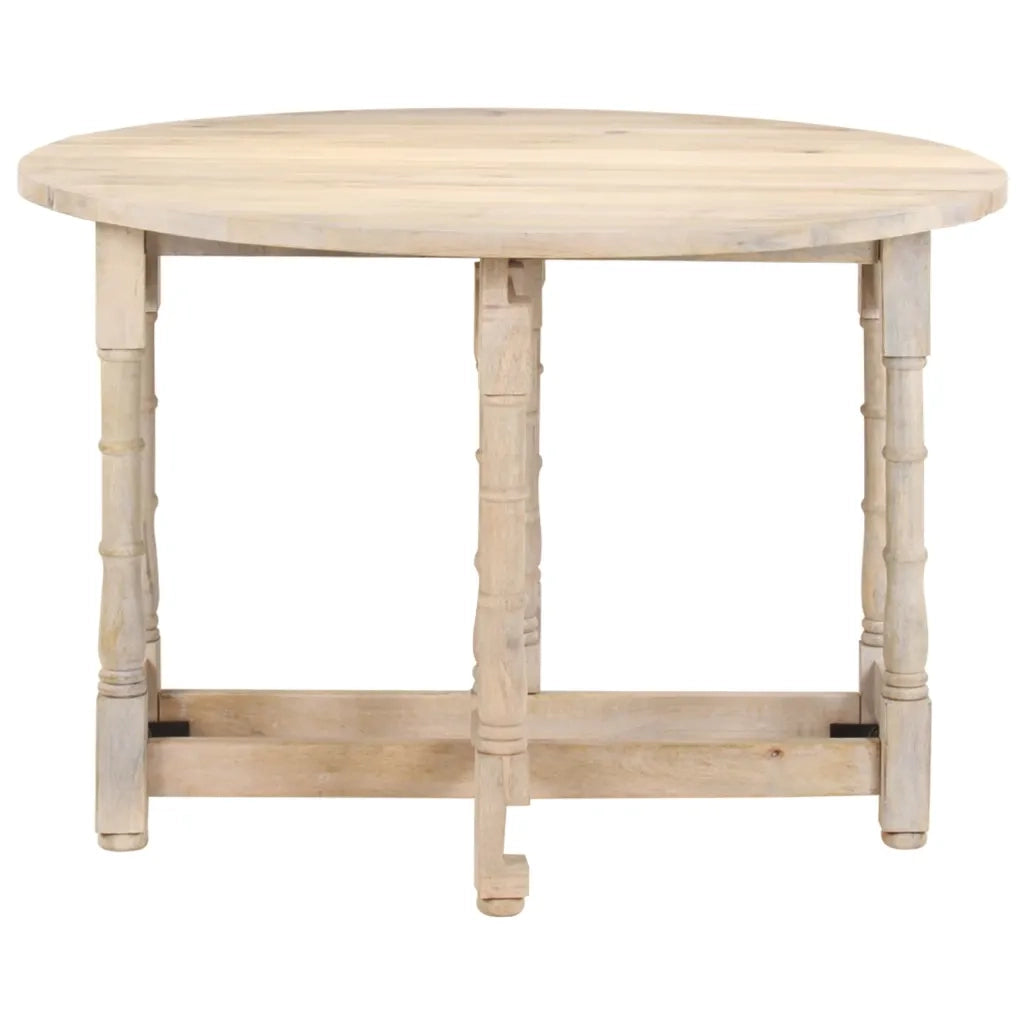 Tavolo da Pranzo Rotondo 110x76 cm in Legno Massello di Mango 321700