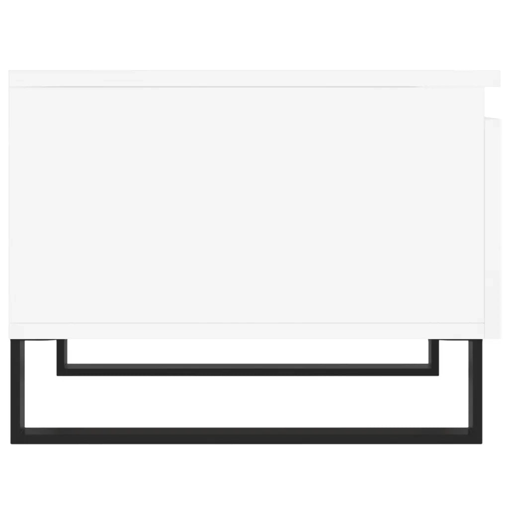 Tavolini da Salotto 2pz Bianchi 50x46x35cm in Legno Multistrato 830877