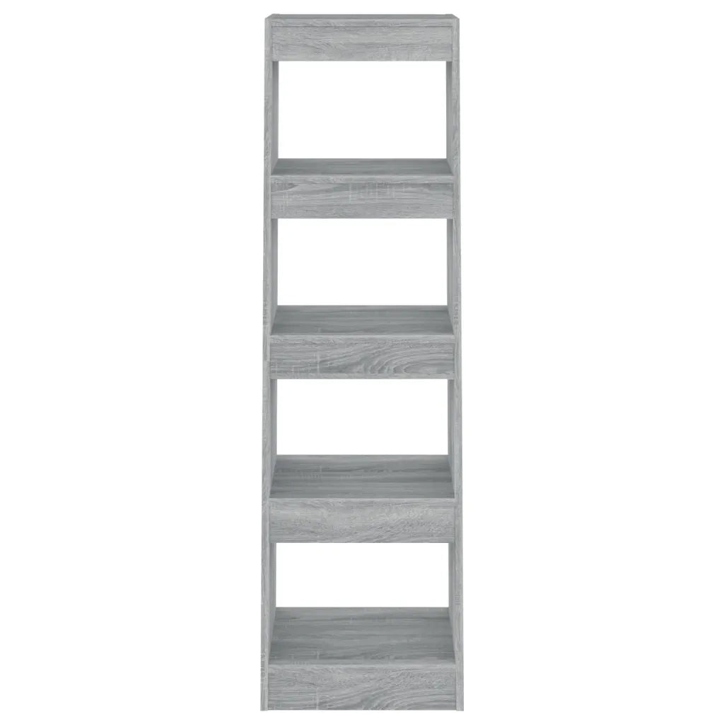 Libreria Divisorio-Scaffale per Libri-Mobile di Stoccaggio Grigio Sonoma 40x30x135 cm