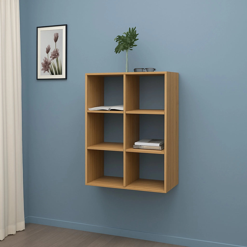 Libreria Acquaro, Mobile con ripiani, Biblioteca da ufficio, 100% Made in Italy, Rovere, cm 60x25h90