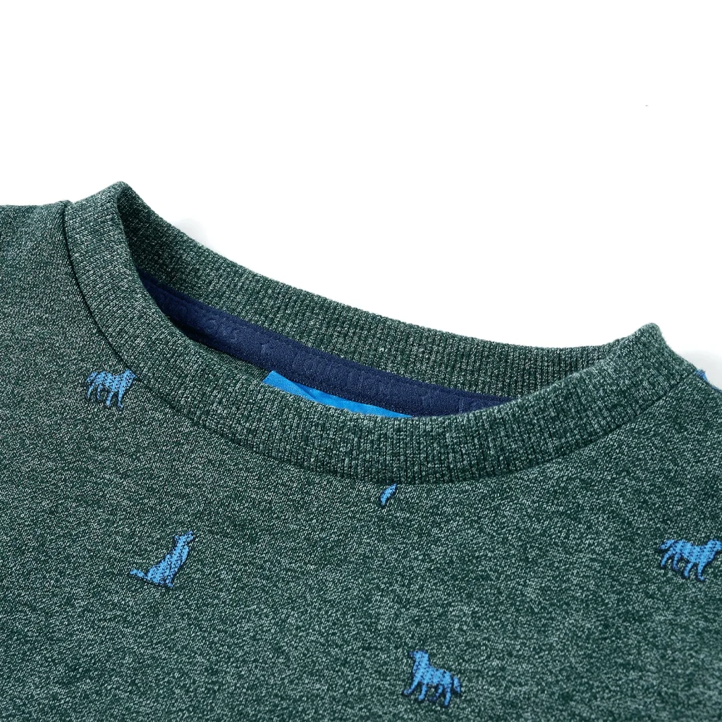 Felpa da Bambino Verde Scuro MÃ©lange 104cod mxl 108928