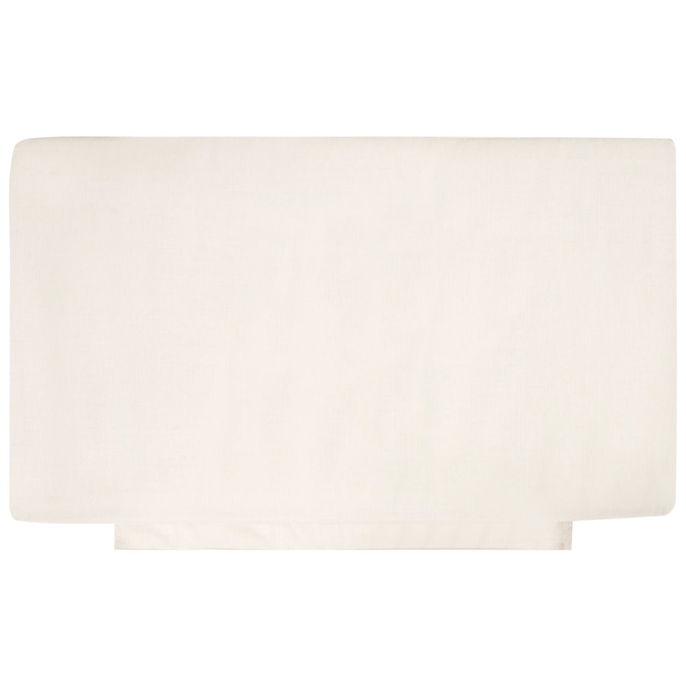 Set da giardino 3 posti in legno di acacia certificato con divano angolare tavolino e cuscini beige chiaro lato sinistro
