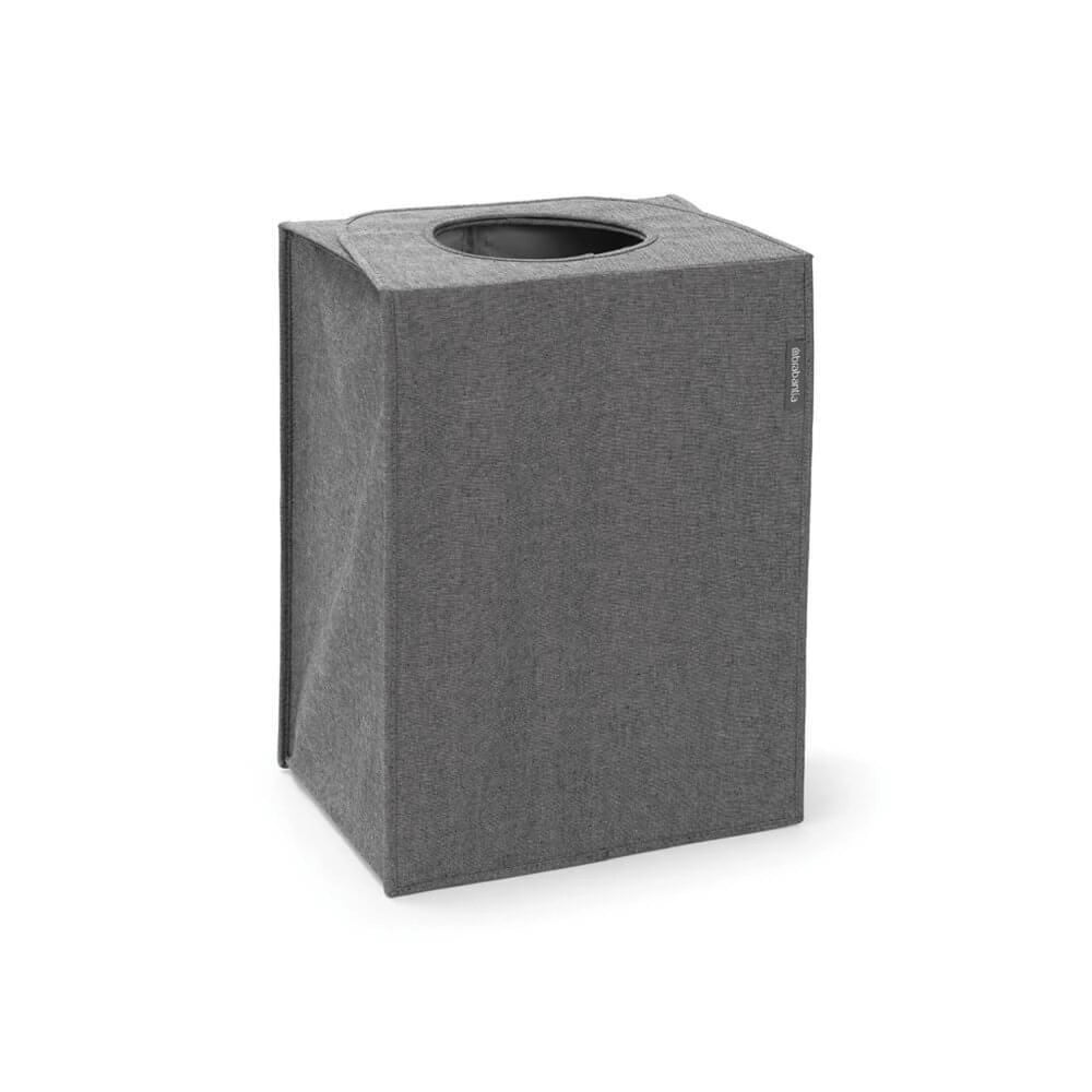 Brabantia 120381 Pepper Black Borsa Portabiancheria Rettangolare 55 Litri Apertura Quick-drop Facile da Svuotare Salvaspazio colore Nero
