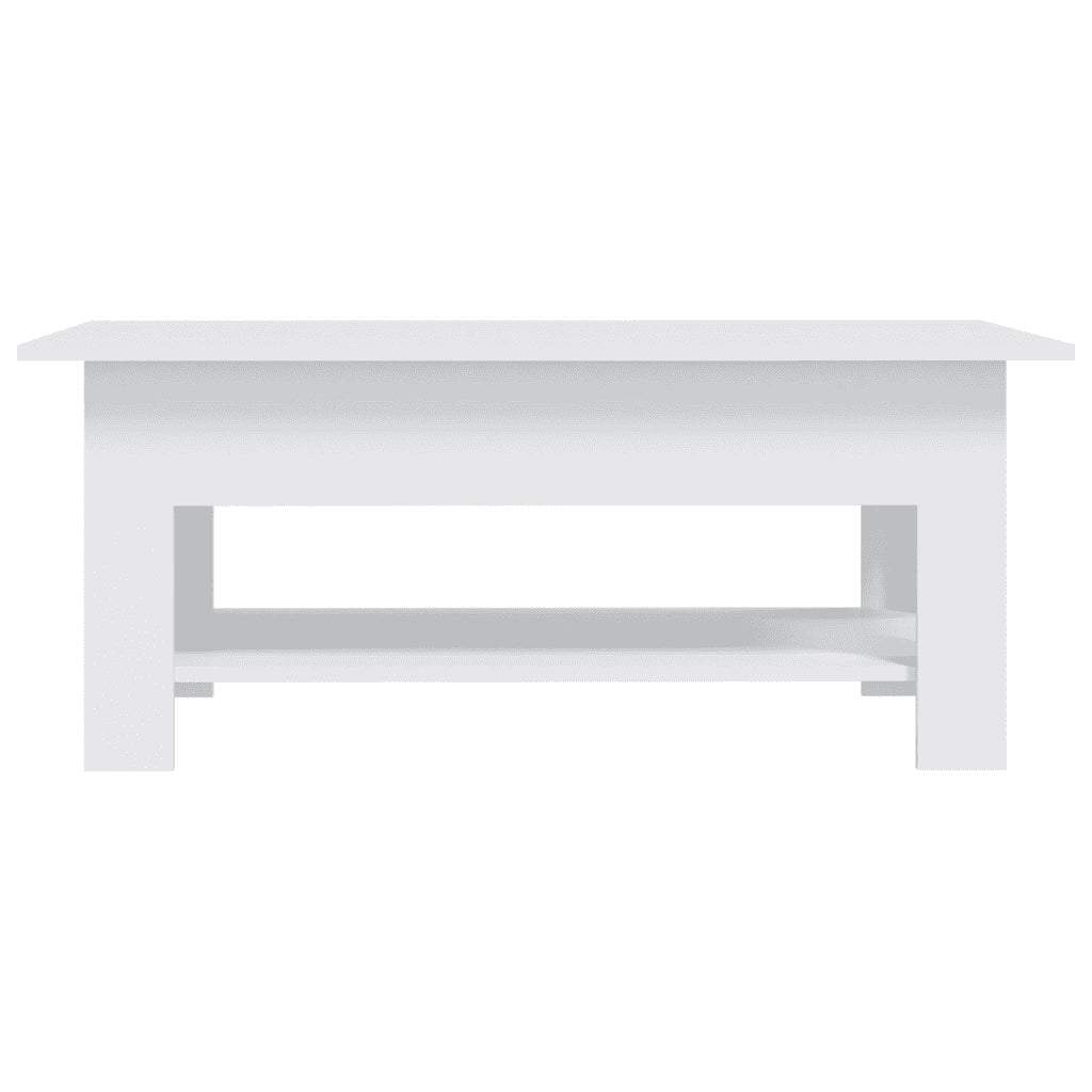 Tavolino da Salotto Bianco 102x55x42 cm in Truciolato 810253