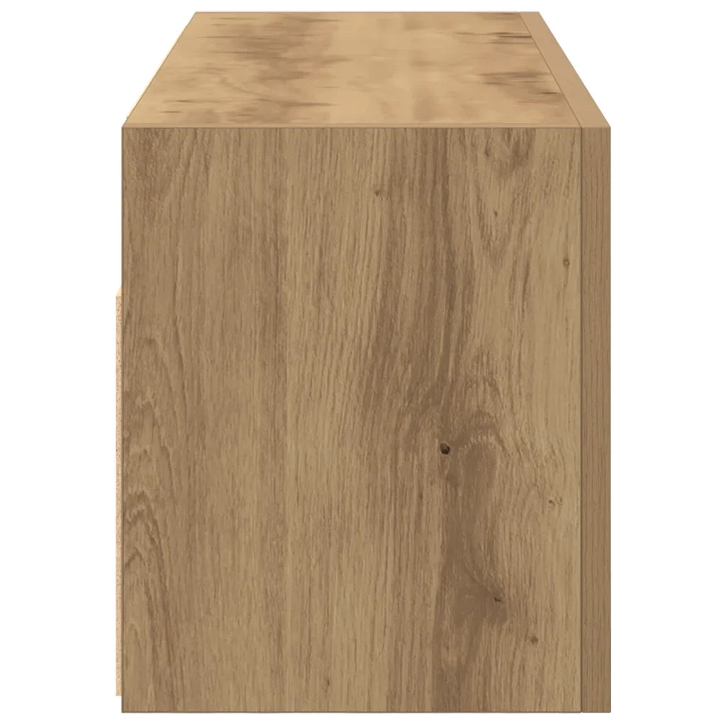 Mobiletto da bagno a parete dal design moderno 80 x 25 x 30 cm grande capacità finitura in rovere ingegnerizzato realizzato artigianalmente 02_0051276