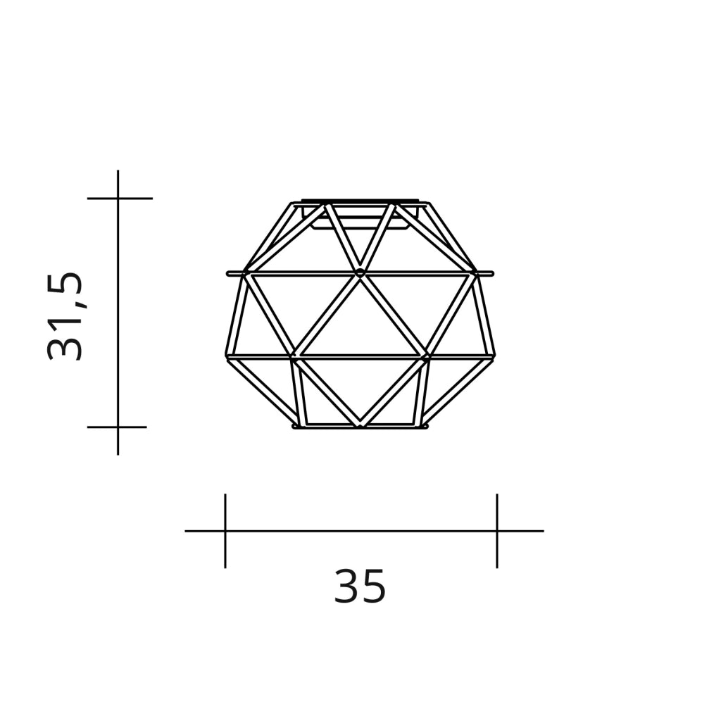 EUCLIDE   LAMPADA DA SOFFITTO D.35CM A LED 2700K 2945LM 44W COLORE ORO